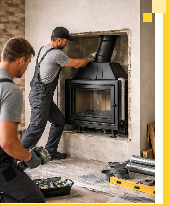 Установка каминных топок в Бугульме: монтаж, подключение