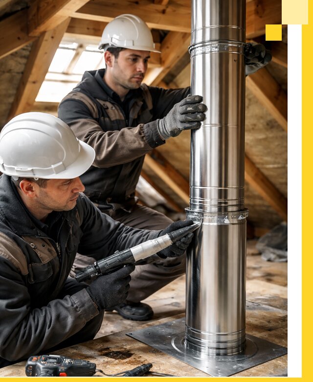 Монтаж дымоходов для каминов в Бугульме с гарантией качества