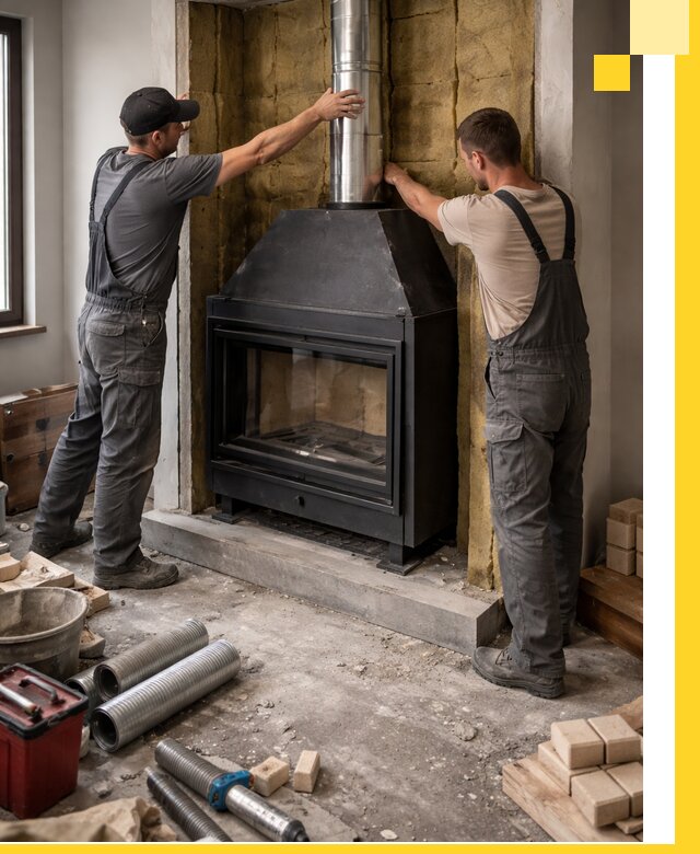 Изготовление и монтаж закрытых каминов в Бугульме под ключ