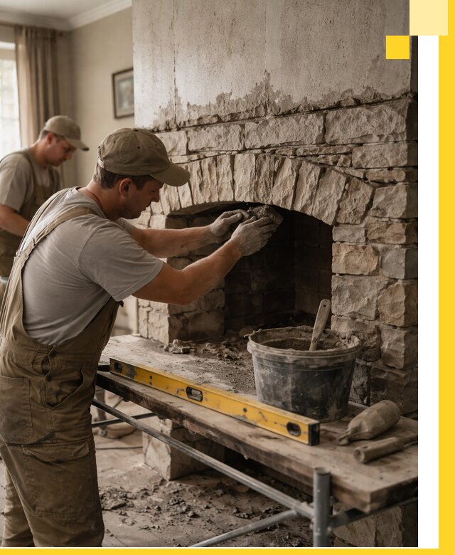 Изготовление каминов под ключ в Бугульме, монтаж и отделка