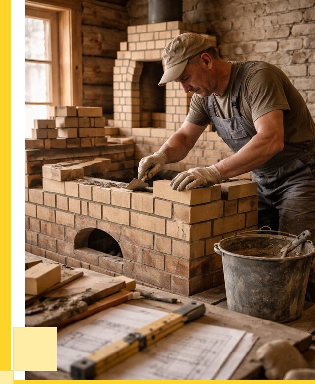 Кладка печей из кирпича в Бугульме цены от 30324 р. - ЭриданБгл