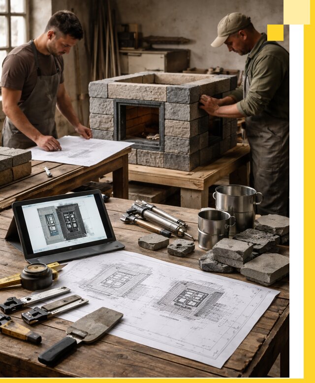 Разработка проектов печей с согласованием и монтажом в Бугульме