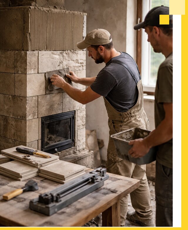 Профессиональная облицовка печей в Бугульме: керамика и камень