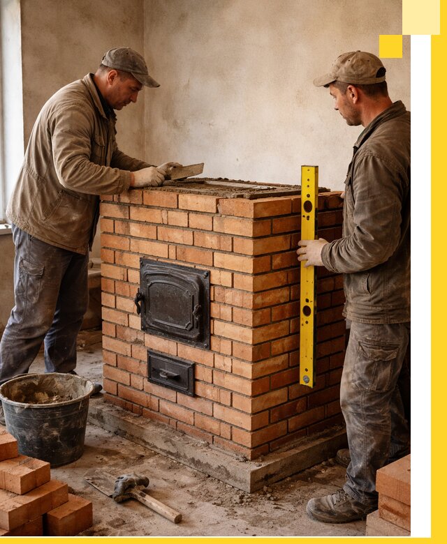 Отопительные печи под ключ в Бугульме, установка и сборка