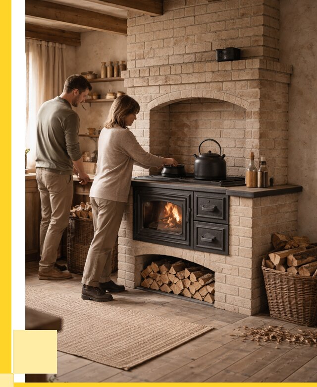 Печи с плитой в Бугульме от 45486 р. | ЭриданБгл — кирпичная печь