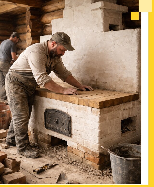 Проектирование и установка русской печи с лежанкой в Бугульме