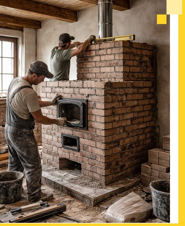 Печи для загородного дома под ключ в Бугульме — монтаж и сервис