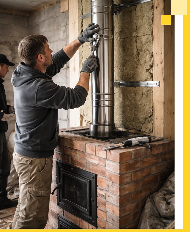 Изготовление и монтаж печей и дымоходов под ключ в Бугульме