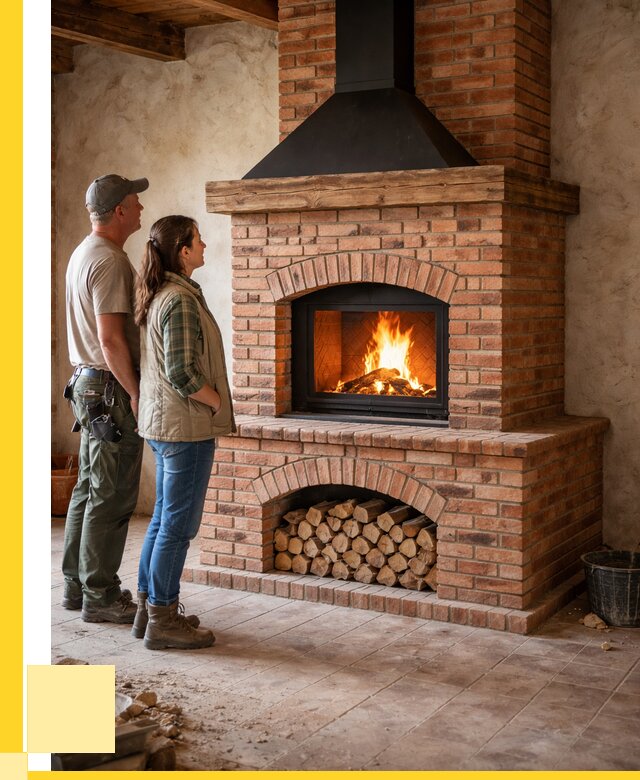 Печи камины из кирпича в Бугульме от 121296 р. | ЭриданБгл