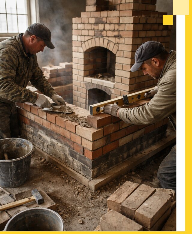 Изготовление и монтаж печей и каминов из кирпича в Бугульме