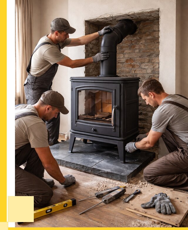 Монтаж печи камина в частном доме в Бугульме от 25270 р. | ЭриданБгл