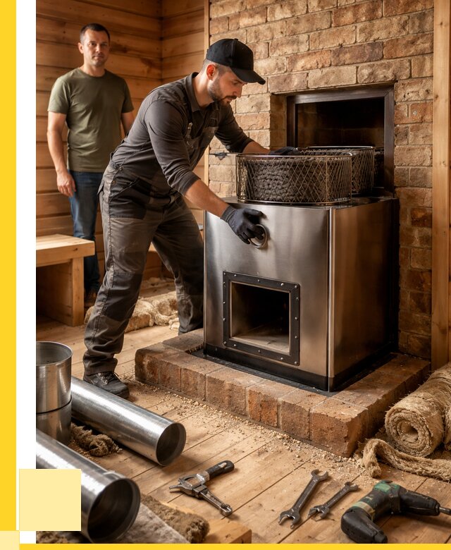 Монтаж банных печей под ключ в Бугульме от 18194 р., ЭриданБгл