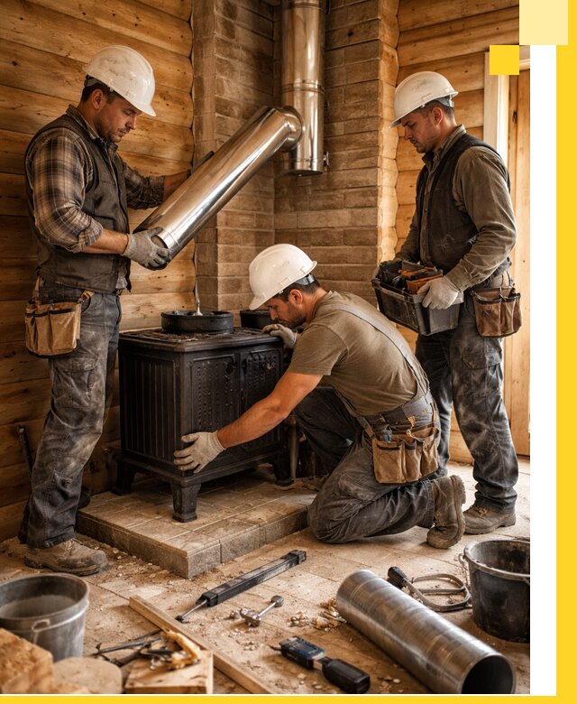 Профессиональный монтаж банных печей и дымоходов в Бугульме