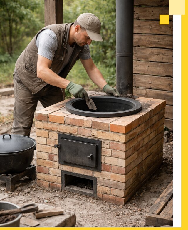 Изготовление и установка печей для казана в Бугульме под ключ