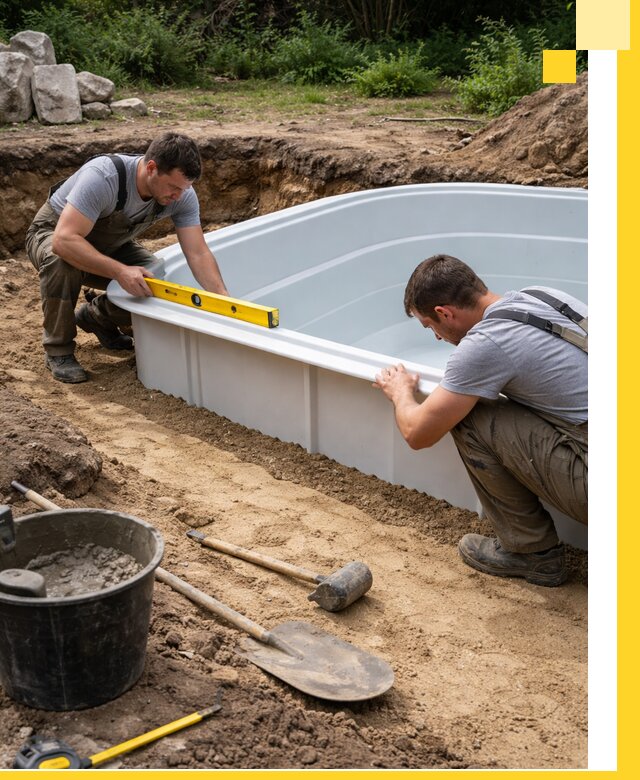 Производство и установка пластиковых бассейнов в Бугульме под ключ