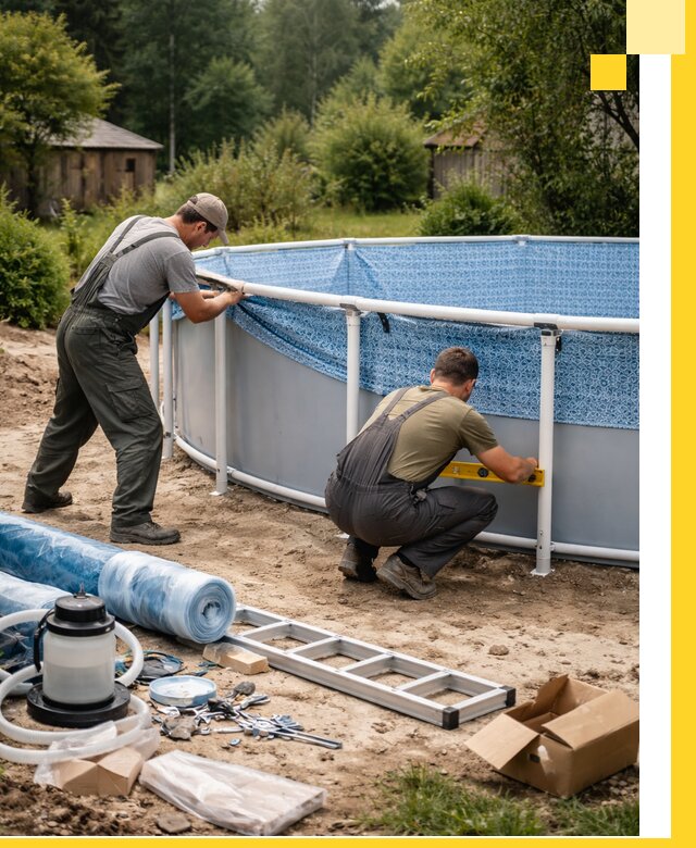 Установка и монтаж каркасных бассейнов в Бугульме под ключ