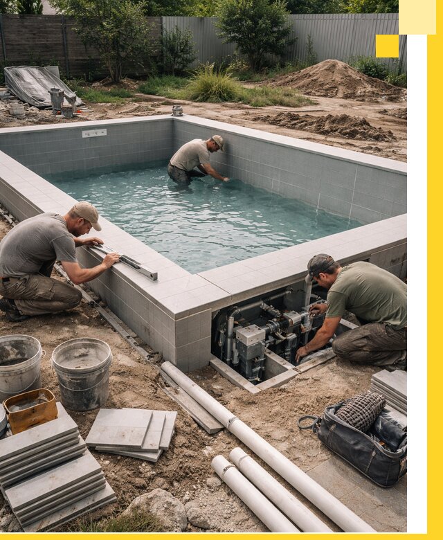 Строительство и монтаж бассейнов для дачи под ключ в Бугульме