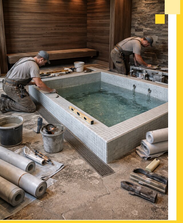 Установка и строительство бассейнов для сауны в Бугульме