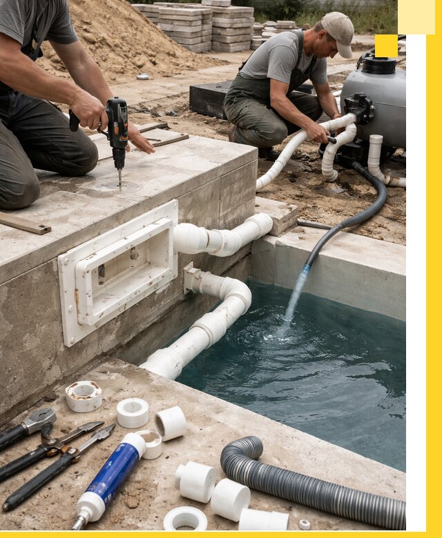 Строительство скиммерных бассейнов под ключ в Бугульме