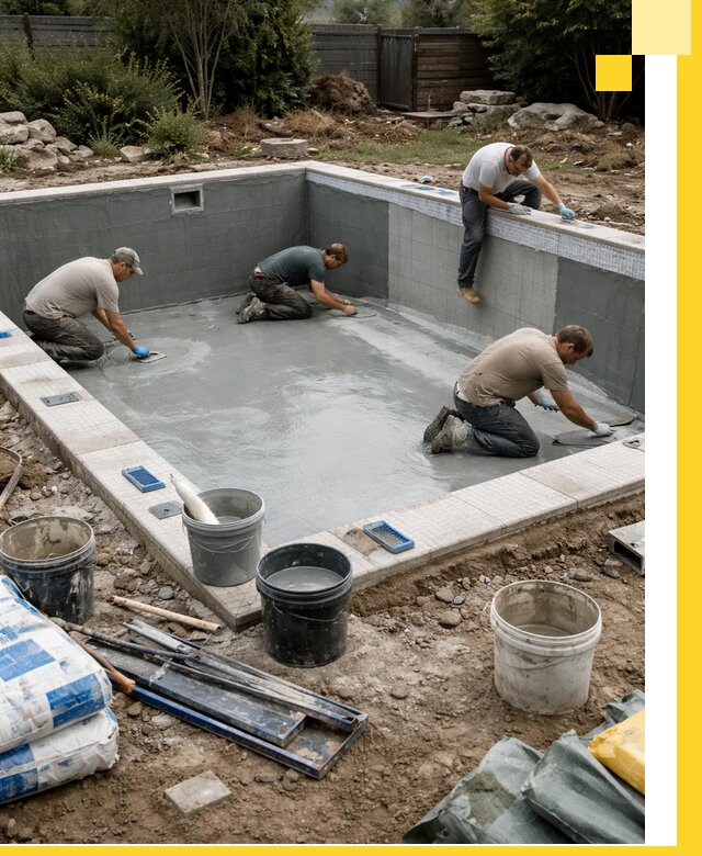 Изготовление и монтаж чаши бассейна под ключ в Бугульме