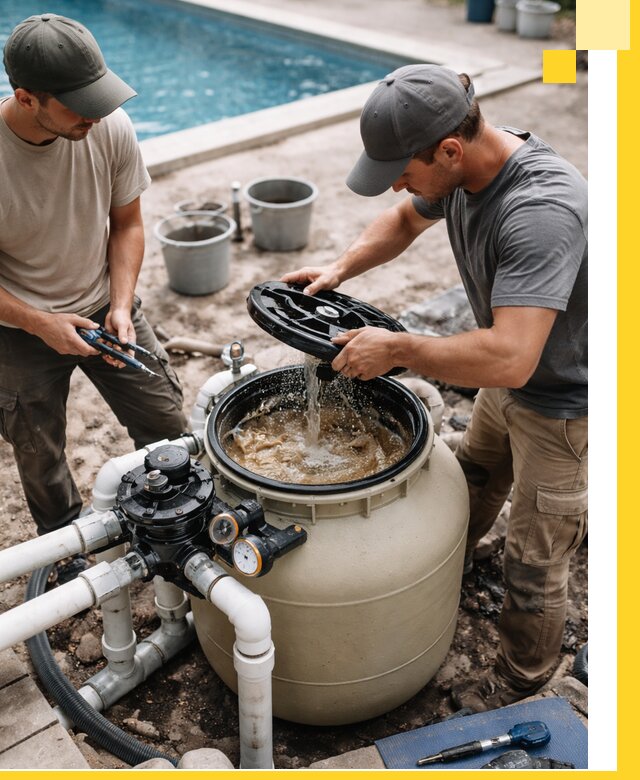 Установка и обслуживание песочных фильтров для бассейнов в Бугульме