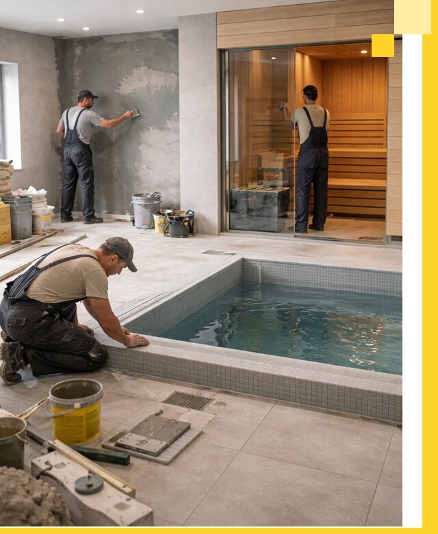 Проектирование и строительство сауны с бассейном в Бугульме