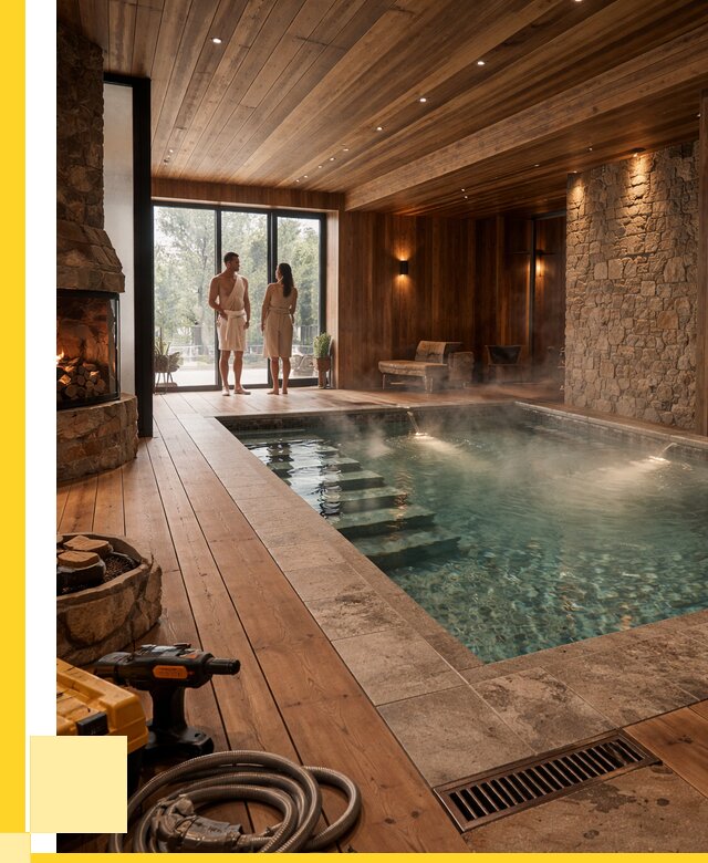 Проекты бань с бассейном под ключ в Бугульме от 75810 р., ЭриданБгл