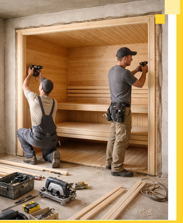 Монтаж саун под ключ в Бугульме — проектирование и установка