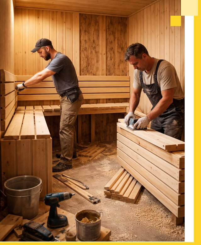 Профессиональный комплексный ремонт саун под ключ в Бугульме