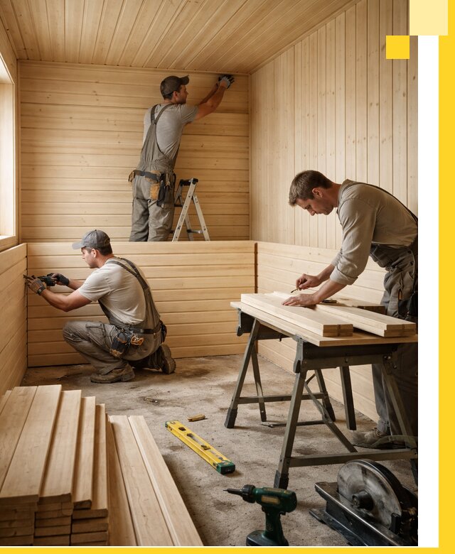 Обшивка саун в Бугульме из натуральной древесины под ключ