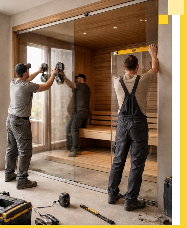 Производство и монтаж стеклянных саун под ключ в Бугульме