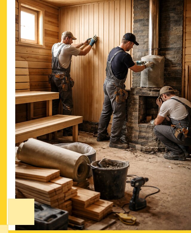 Ремонт бань под ключ в Бугульме от 45486 р. | ЭриданБгл