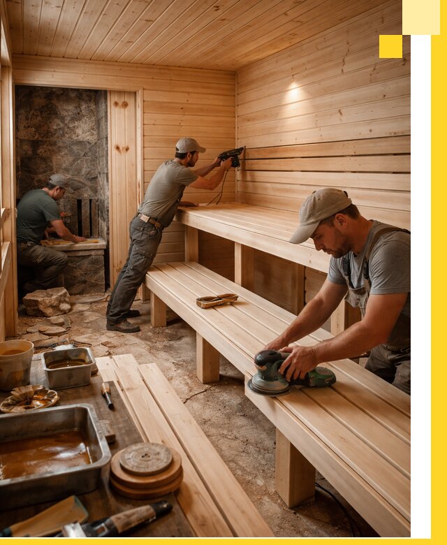 Профессиональная отделка бань в Бугульме под ключ, с гарантией