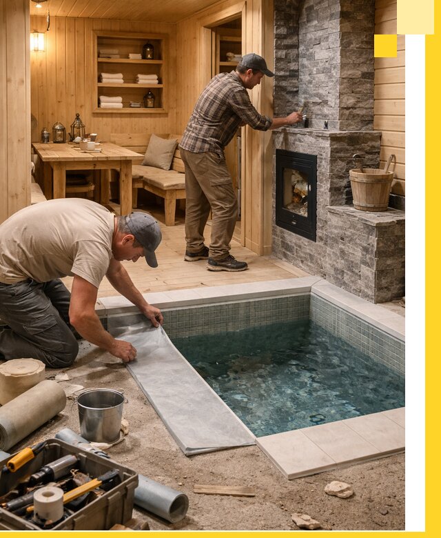 Строительство бань с комнатой отдыха под ключ в Бугульме