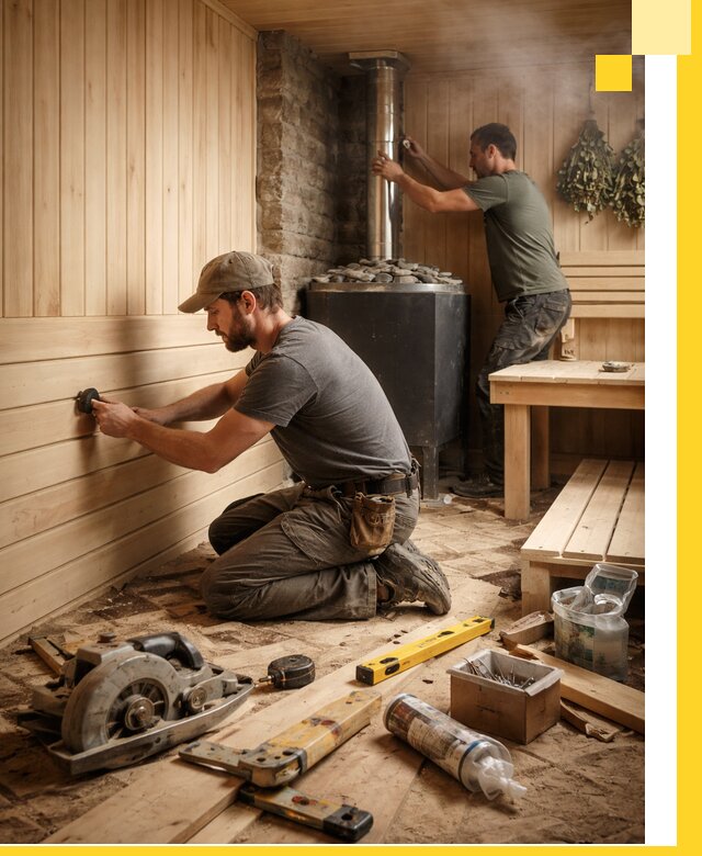 Полное строительство и оснащение парных под ключ в Бугульме