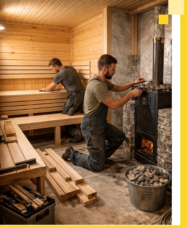 Дизайн и строительство интерьеров бань под ключ в Бугульме