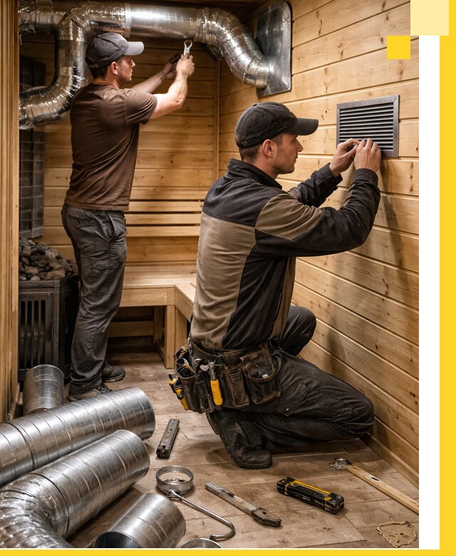 Проектирование и монтаж вентиляции бани в Бугульме под ключ