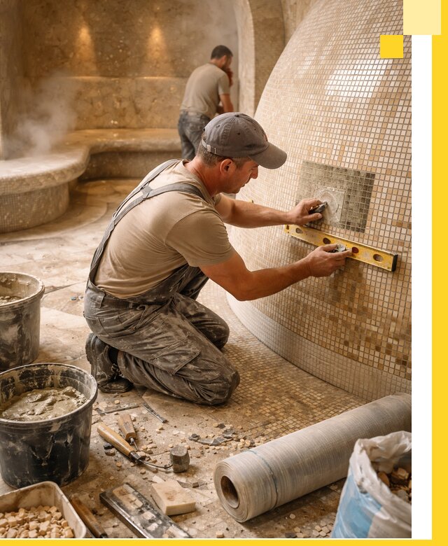 Хамам под ключ в Бугульме: проектирование, строительство, отделка