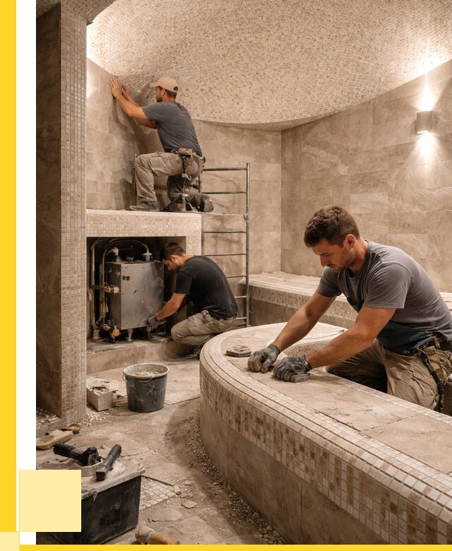 Монтаж хамамов под ключ в Бугульме от 252700 р. ЭриданБгл