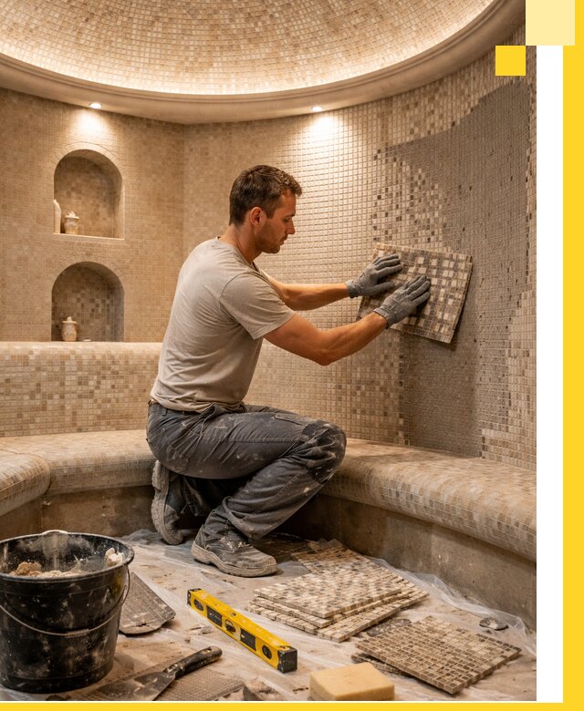 Устройство и монтаж домашнего хамама под ключ в Бугульме