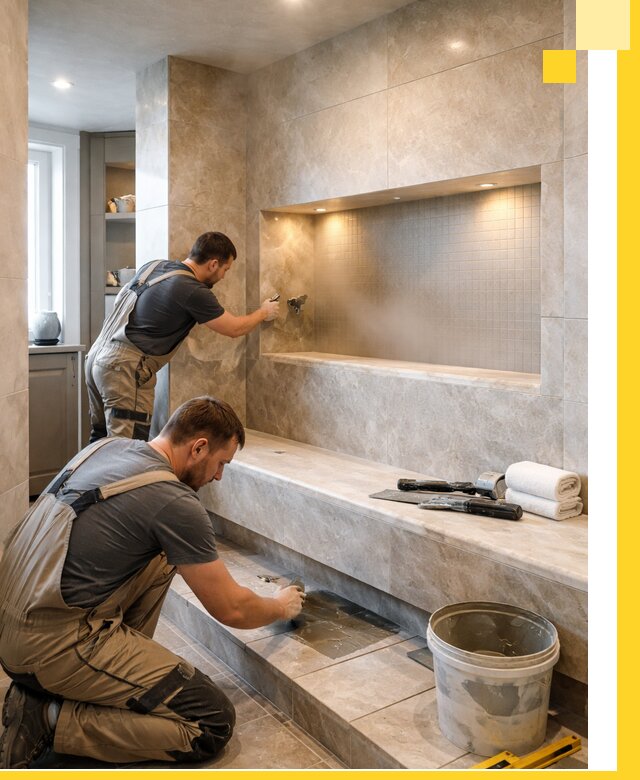 Профессиональное строительство хамама в квартире в Бугульме