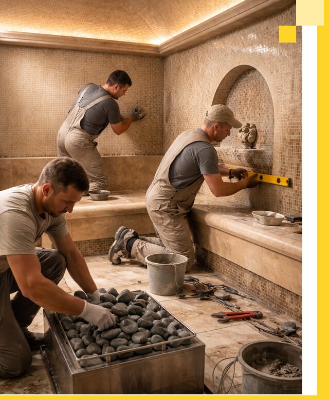 Проектирование и строительство хамама и сауны в Бугульме