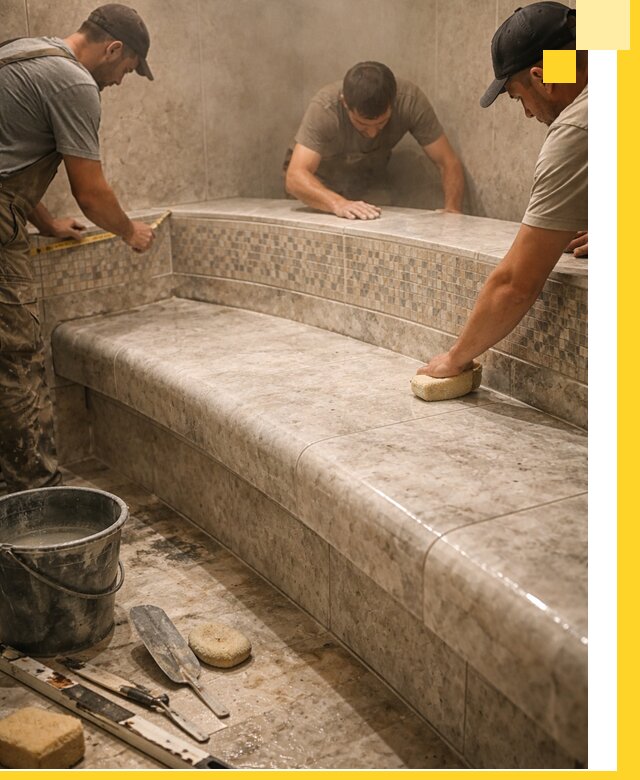 Изготовление и установка сидений для хамама в Бугульме