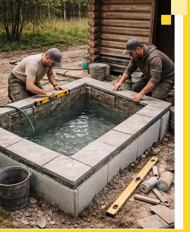 Изготовление и установка холодных купелей под ключ в Бугульме